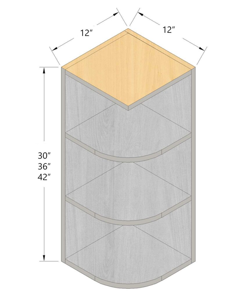 Arbris: W x 12 in. H x 30-42 in. D x 12 in. | Wall Open End Shelf | Ready-to-Assemble