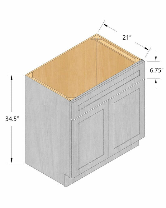Arbris: W x 24-36 in. H x 34.5 in. D x 21 in. | Vanity Sink Base Cabinet | Ready-to-Assemble