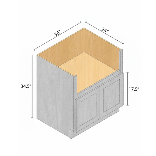Arbris: W x 36 in. H x 34.5 in. D x 24" in. | Farm Sink Base Cabinet | Ready-to-Assemble
